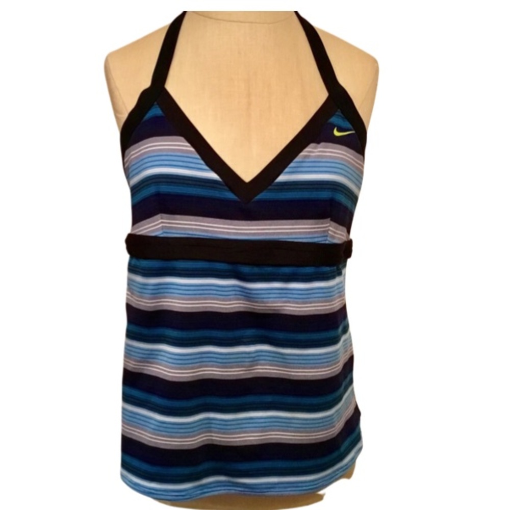Nike Tankini Striped Halter Size 14